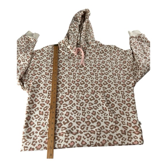 Ugg Women's Beige Kes Leopard Print Fleece Soft Hoodie Size Medium - Picture 7 of 16